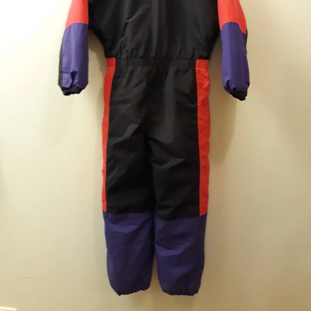 Vintage 80s ProSports Junior Colorblock One Piece Ski Suit Made in USA